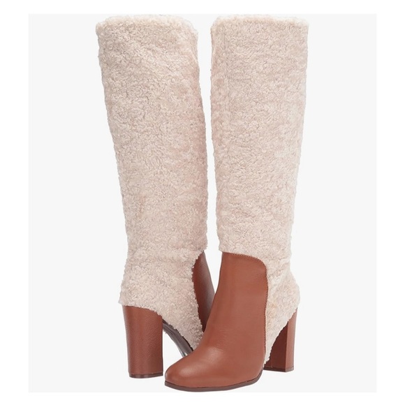 Kenneth Cole Boots Cozy Knee High Boot NEW IN BOX Leather & Shearling Size 6.5 - Picture 11 of 12